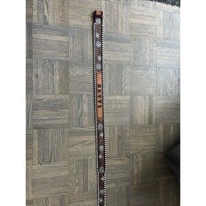 Vintage Brazos Joe Belt Tooled Leather Western Belt Strap Adult Size 34 “BETTY”